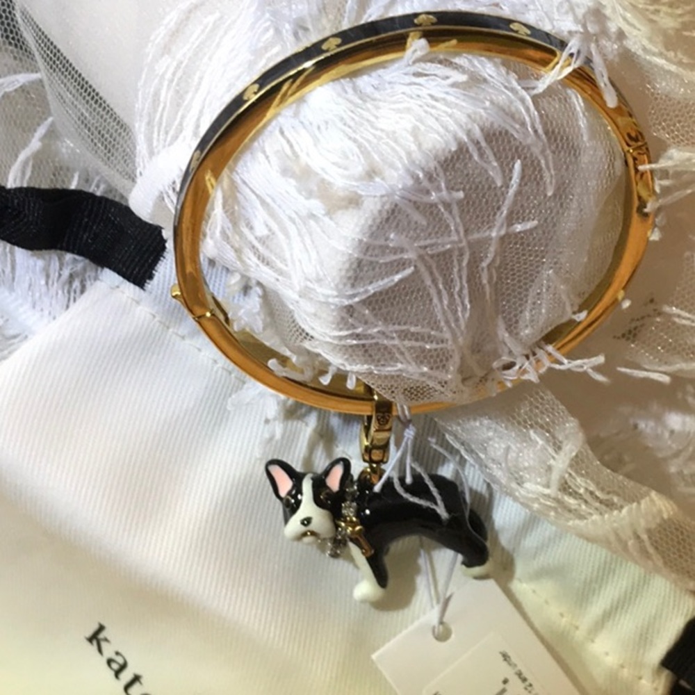 STUNNING KATE SPADE BRACELET BULL DOG BOSTON CHARM